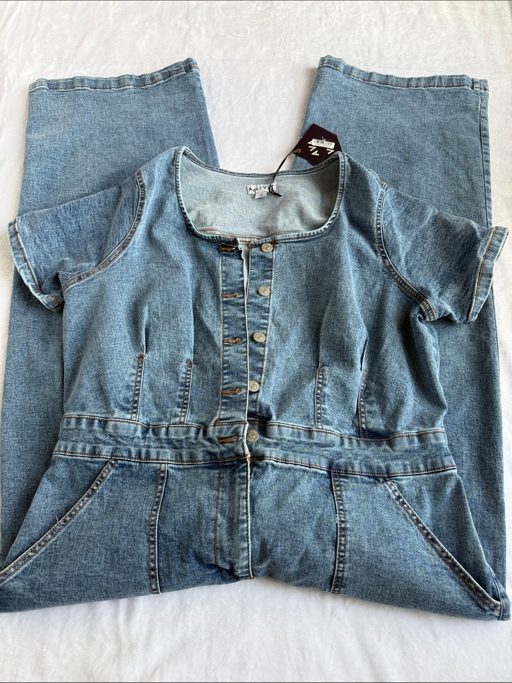 Ava & Viv Women’s Button up Jump Suit NWT - Picture 9 of 9